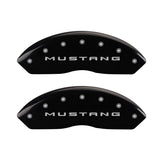 15-17 Ford Mustang MGP 10202SM32BK 4 Caliper Covers Engraved Front 2015/Mustang Engraved Rear 2015/3.7 Black Finish Silver Character